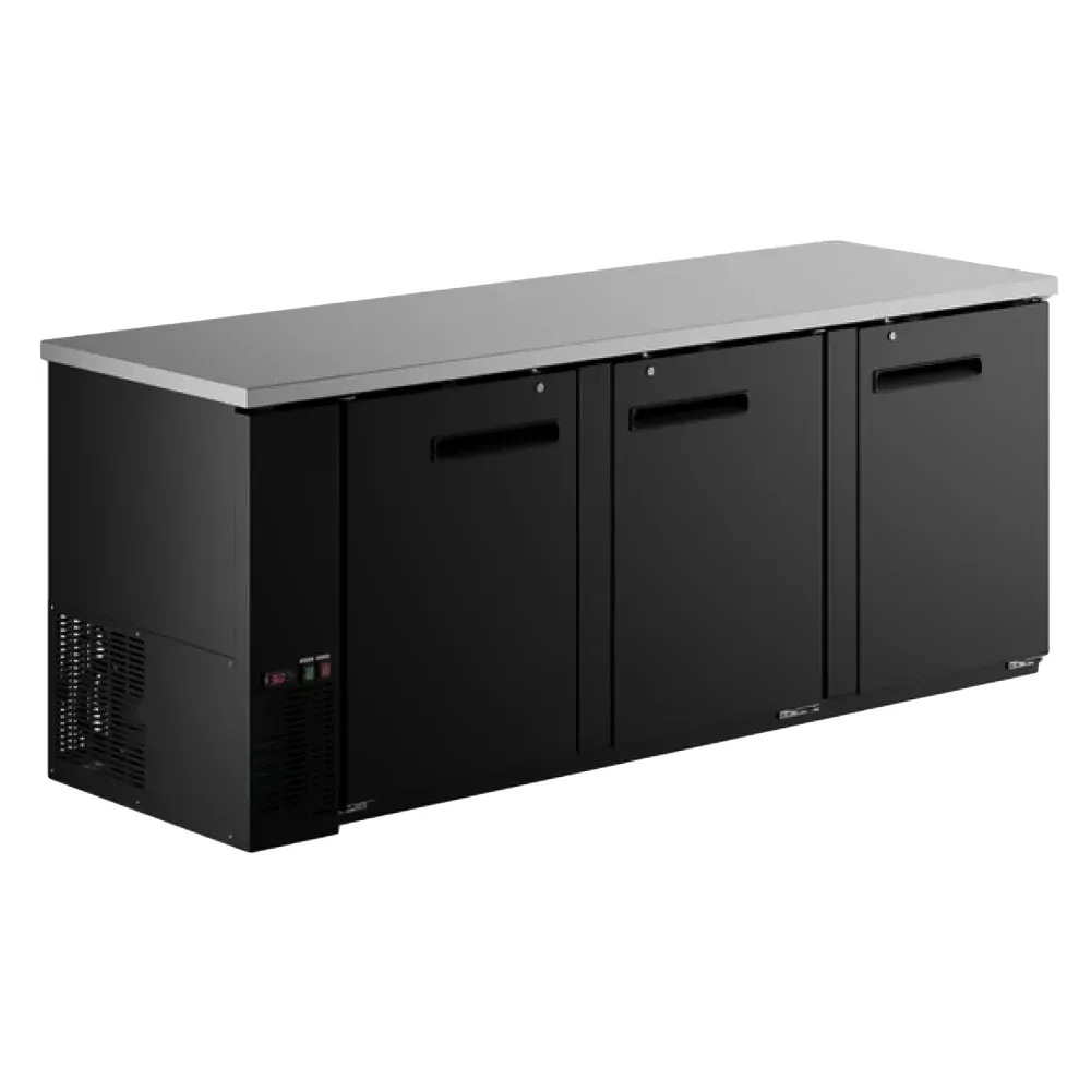 IceVault Series 90” Back Bar Cooler, 3 Solid Doors, 1 Year Warranty