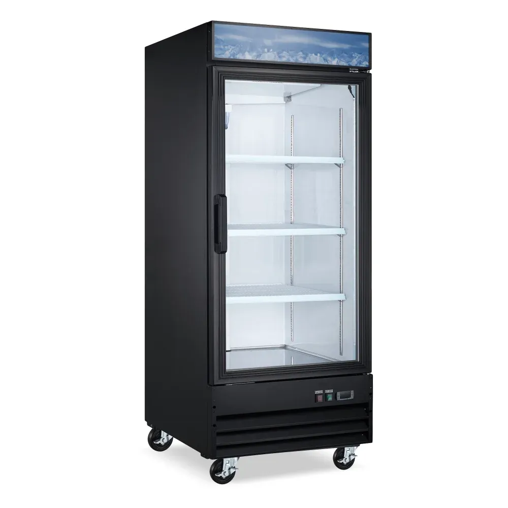 IceVault Series 27" Glass Door Merchandiser Freezer, 8 Cu. Ft., 1 Swing Door, 1 Year Warranty