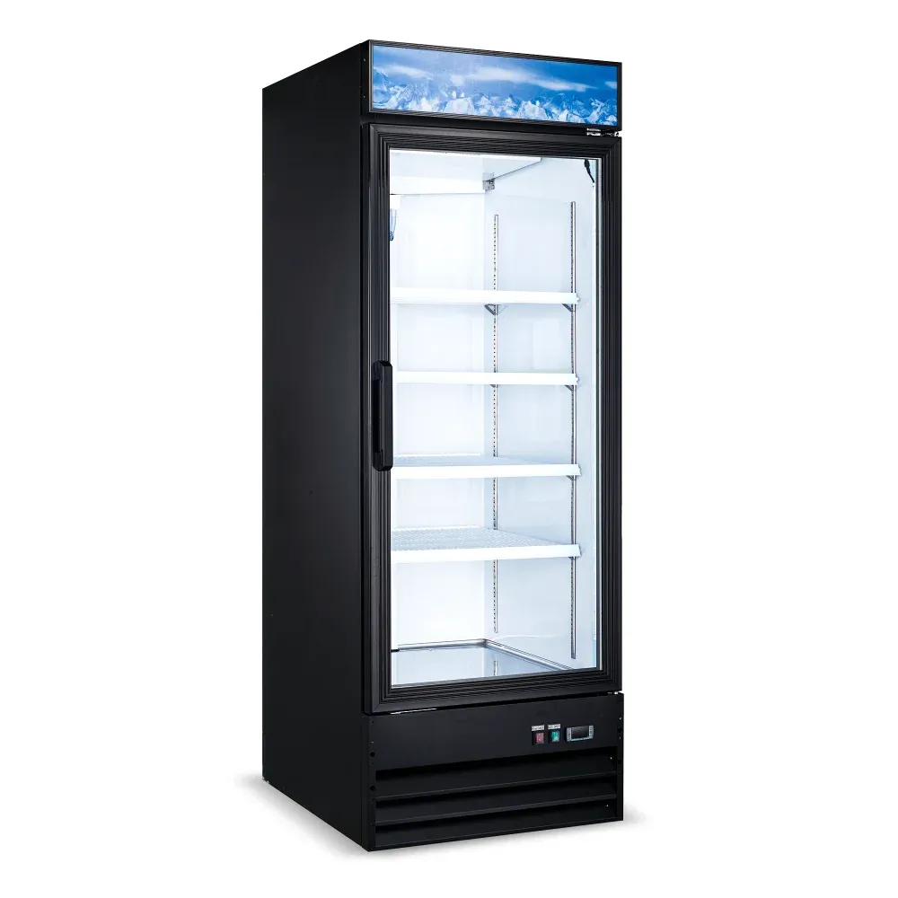 IceVault Series 27" Glass Door Merchandiser Refrigerator, 13 Cu. Ft., 1 Swing Door, 1 Year Warranty