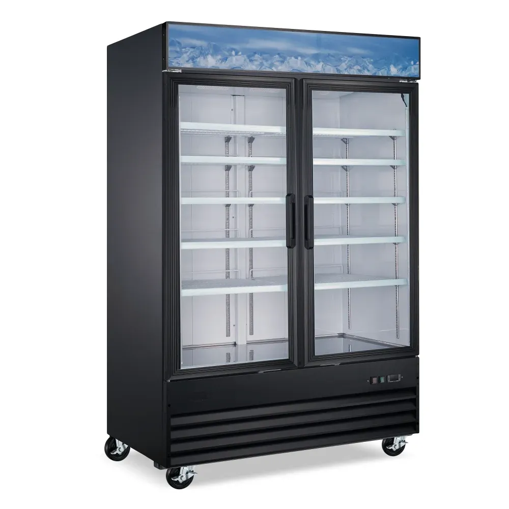 IceVault Series 48" Glass Door Merchandiser Refrigerator, 29 Cu. Ft., 2 Swing Doors, 1 Year Warranty