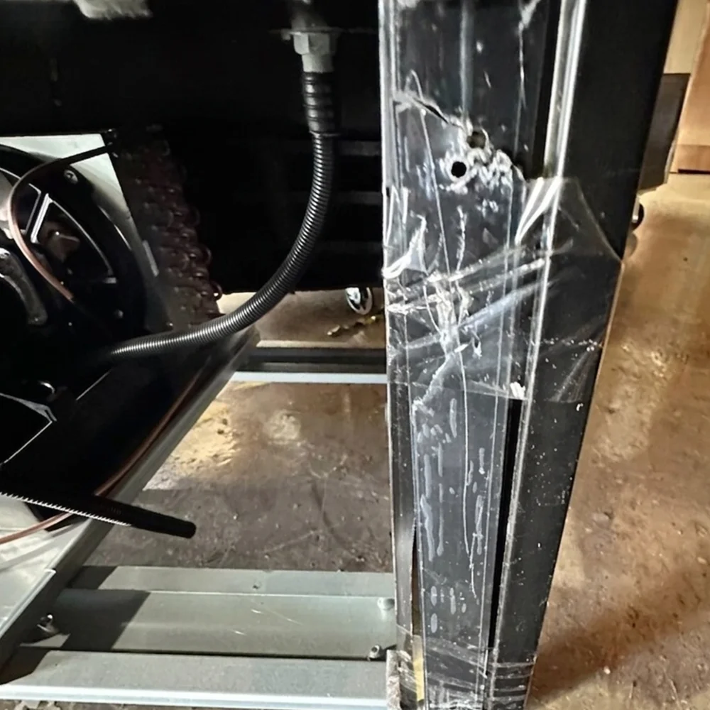 Used 53" Glass Door Merchandiser Refrigerator, 45 Cu. Ft., 2 Swing Doors, 1 Year Warranty