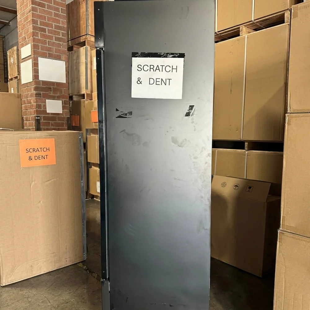 Used 53" Glass Door Merchandiser Refrigerator, 45 Cu. Ft., 2 Swing Doors, 1 Year Warranty