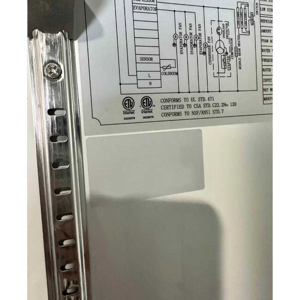 Used 53" Glass Door Merchandiser Refrigerator, 45 Cu. Ft., 2 Swing Doors, 1 Year Warranty