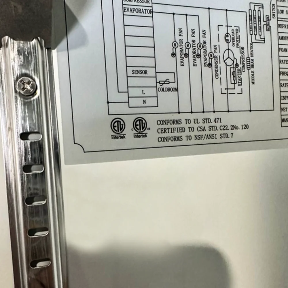 Used 53" Glass Door Merchandiser Refrigerator, 45 Cu. Ft., 2 Swing Doors, 1 Year Warranty