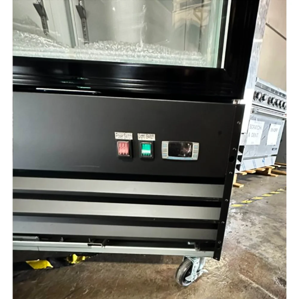 Used 53" Glass Door Merchandiser Refrigerator, 45 Cu. Ft., 2 Swing Doors, 1 Year Warranty