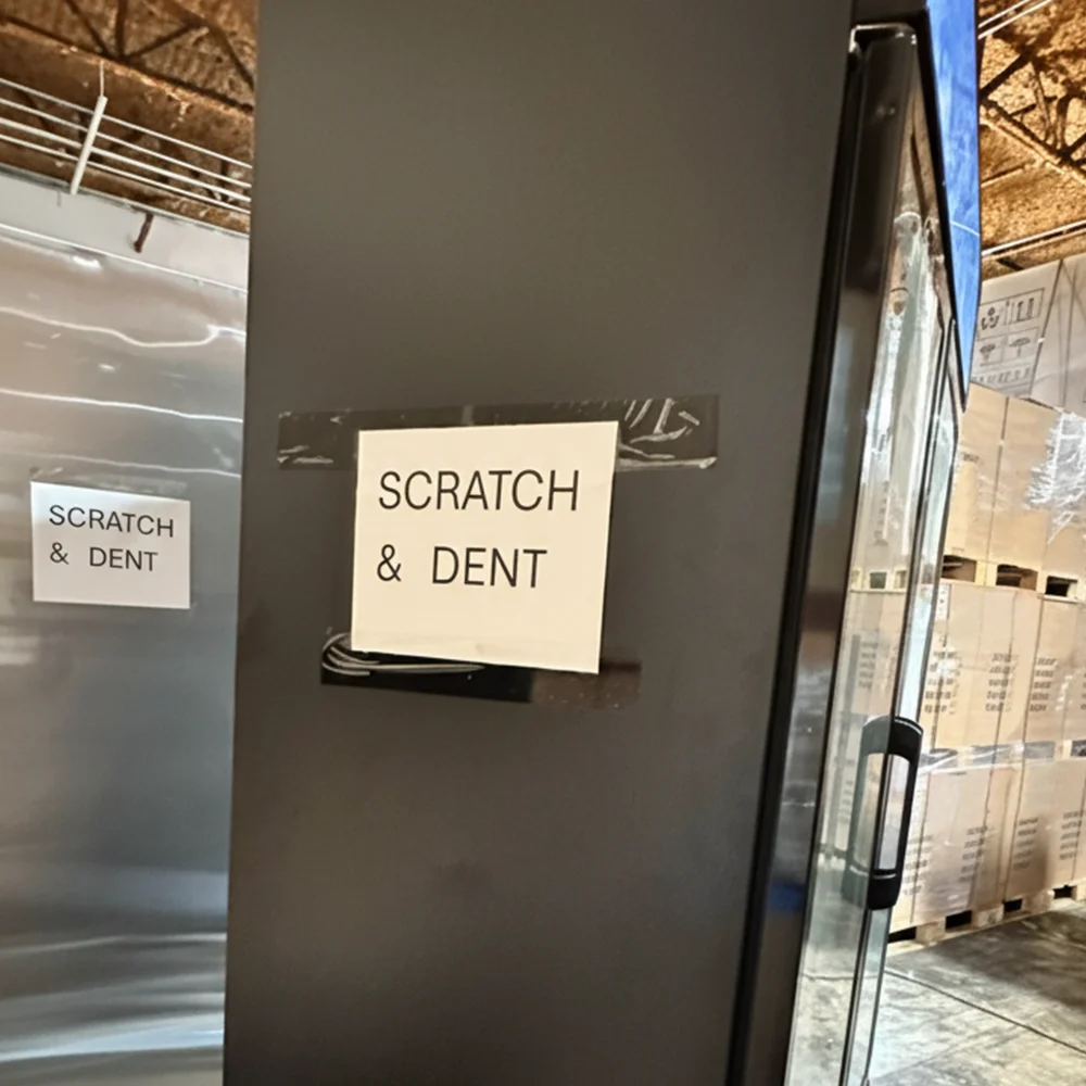 Used 53" Glass Door Merchandiser Refrigerator, 45 Cu. Ft., 2 Swing Doors, 1 Year Warranty