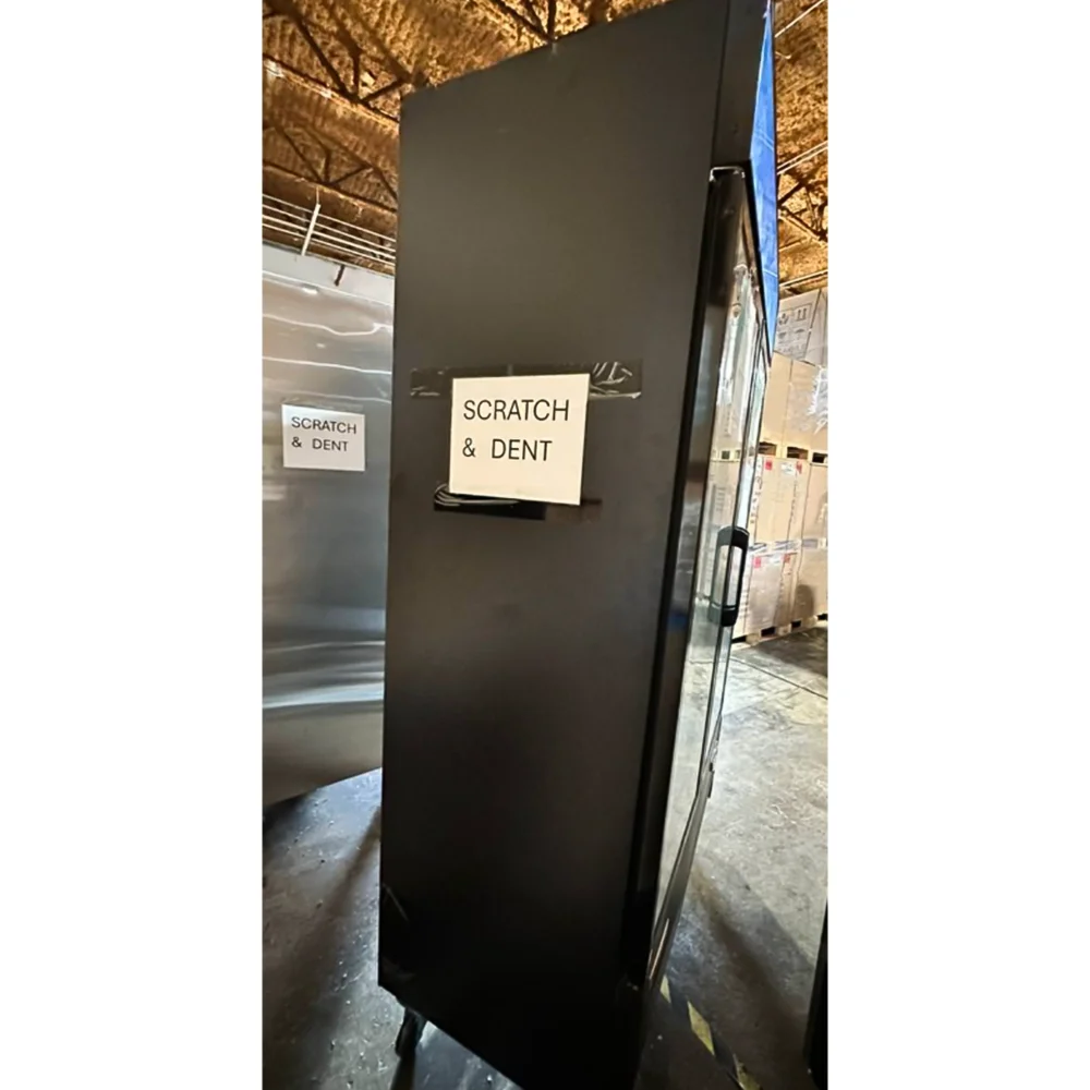 Used 53" Glass Door Merchandiser Refrigerator, 45 Cu. Ft., 2 Swing Doors, 1 Year Warranty