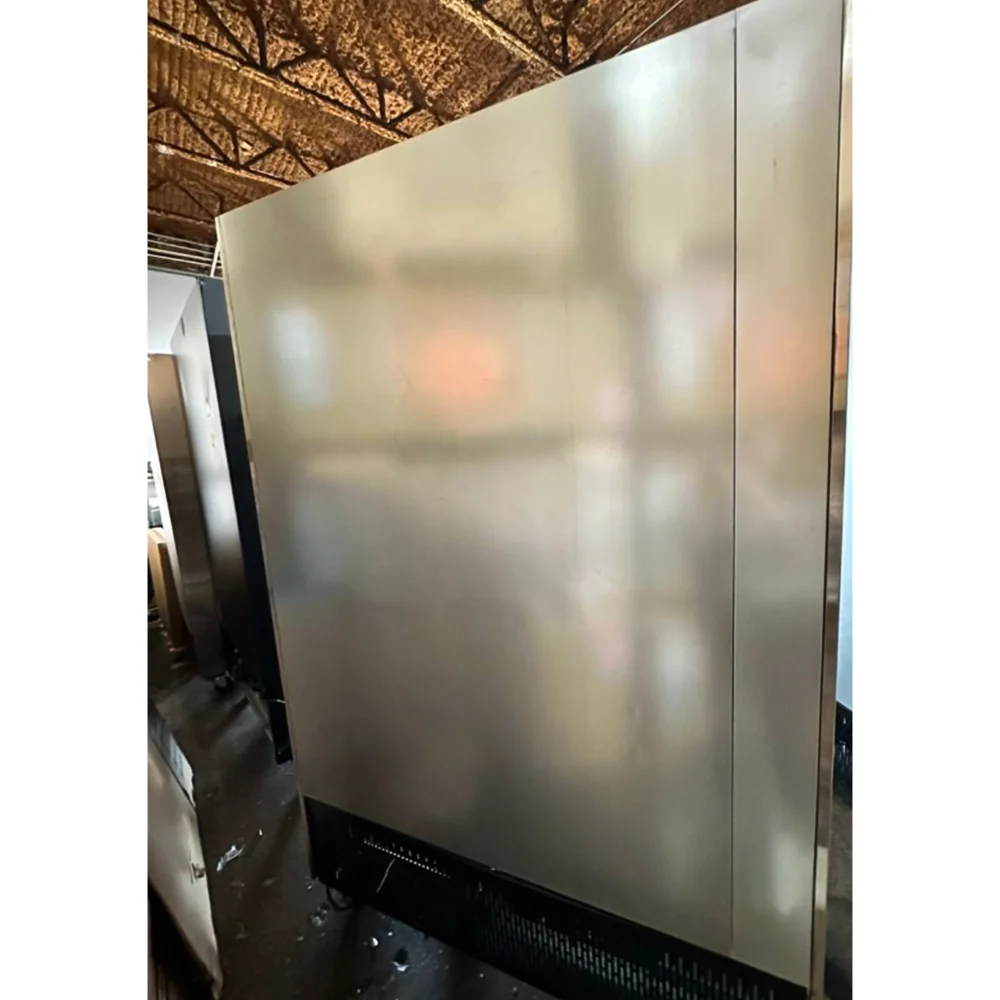 Used 54" Reach-In Refrigerator, 2 Glass Door, Stainless Steel, 1 Year Warranty