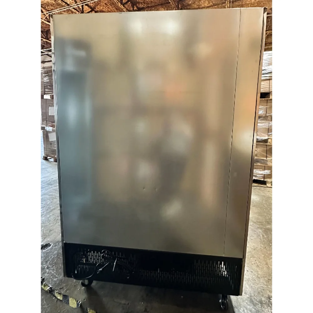 Used 54" Reach-In Refrigerator, 2 Glass Door, Stainless Steel, 1 Year Warranty