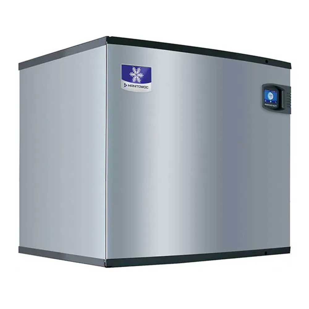 Manitowoc QuietQube remote-cooled half-size cube ice machine in stainless housing with whisper-quiet operation, no bin, built for highvolume kitchens.