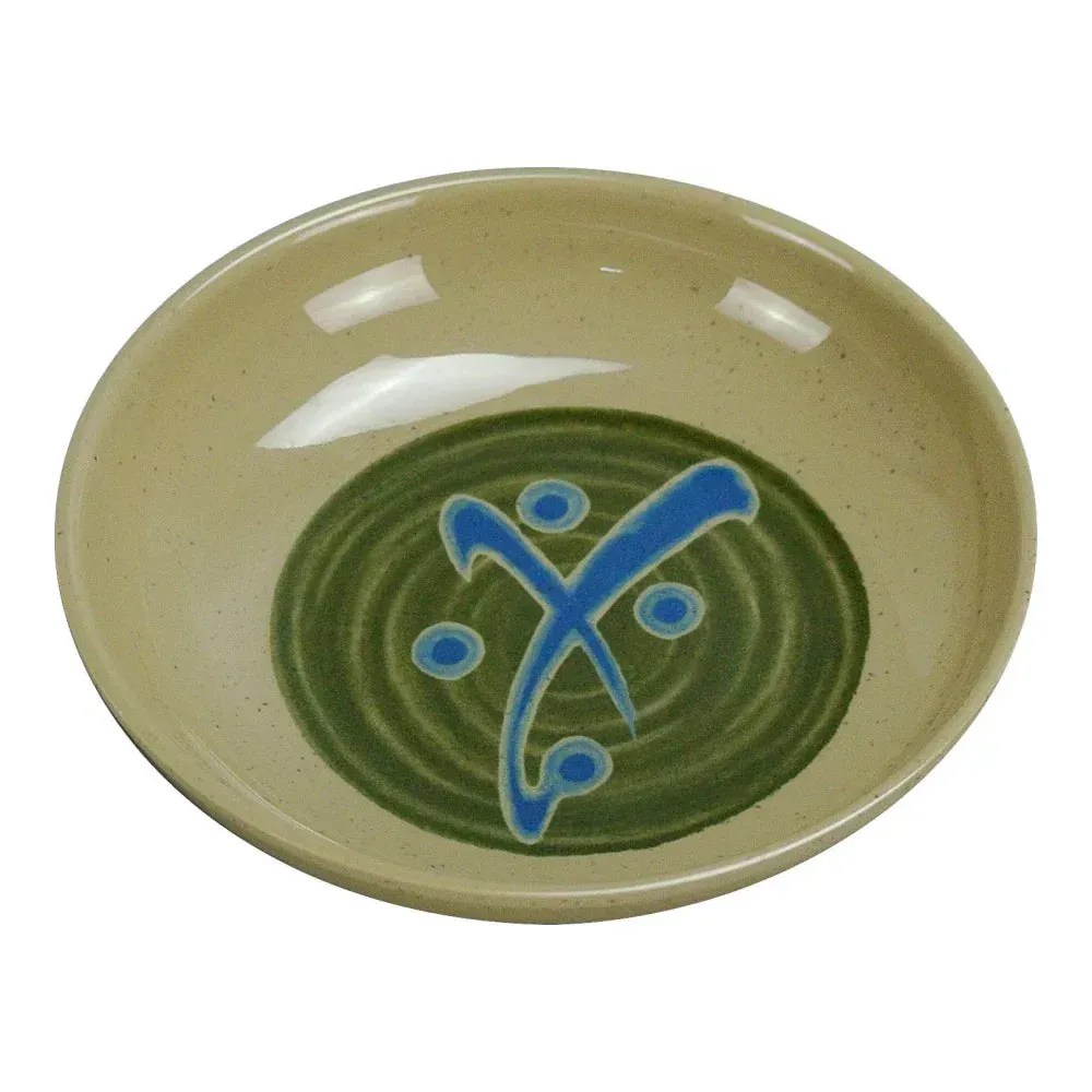 Yanco China petite round sauce dish in sand melamine for soy sauce, condiments, or dipping, enhancing Japanese service with subtle elegance.