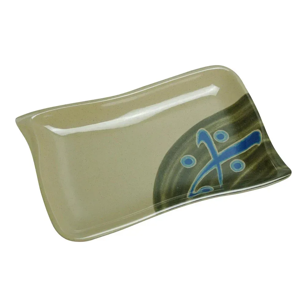 Yanco China rectangular sand melamine plate for sleek sushi or tapas in cafes, with clean lines and stylish design that elevate presentation.