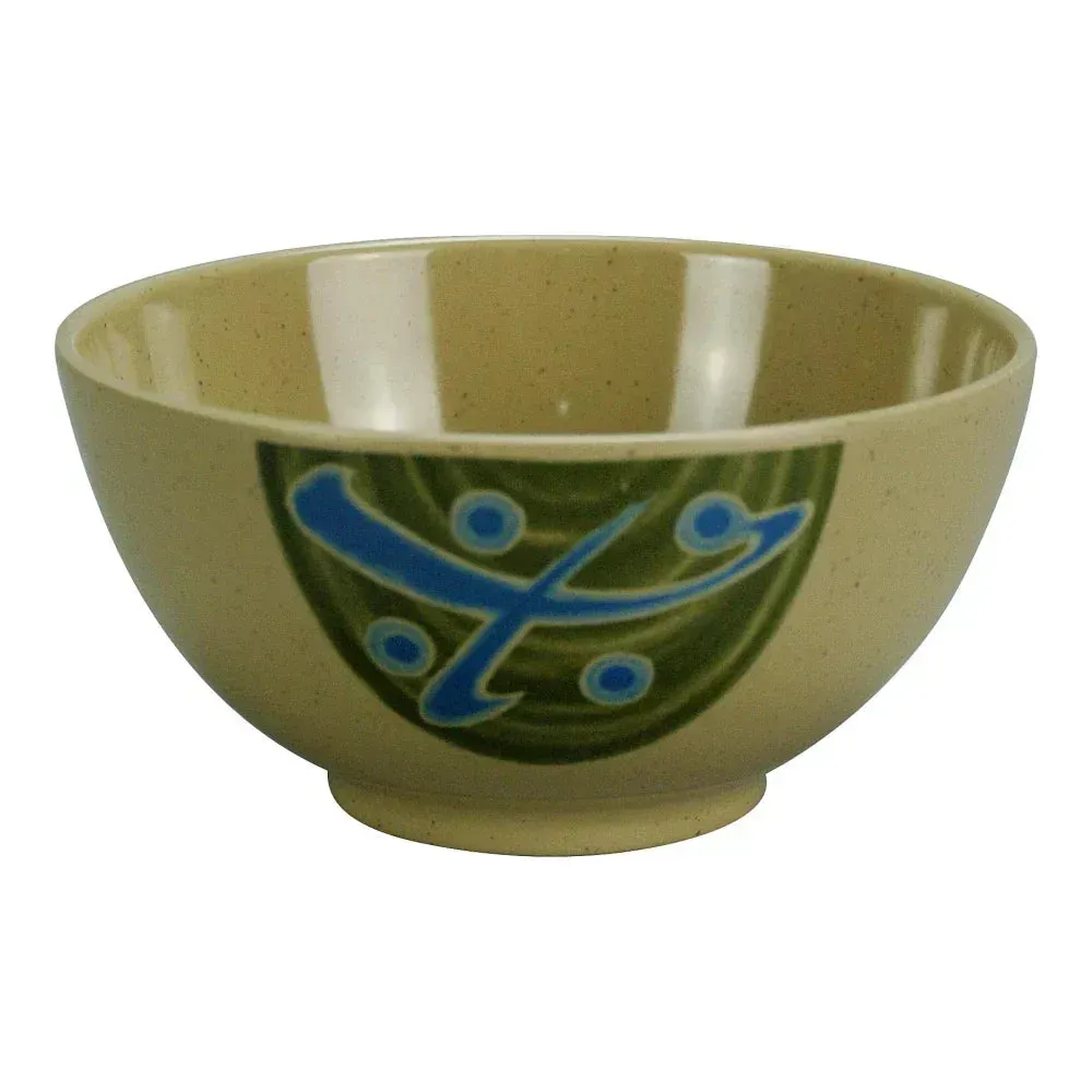 Yanco China classic sand melamine nanjing bowl for traditional soup service in Asian eateries, offering timeless style to enhance visual appeal.