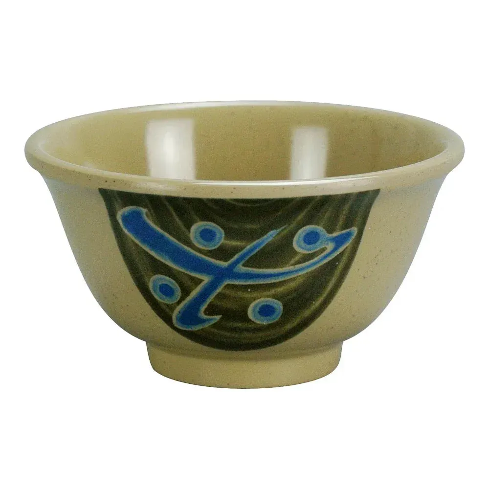 Yanco China tiny sand melamine bowl for dipping sauces or condiments, perfect for wasabi, pickled ginger, or chili paste in Japanese dining.