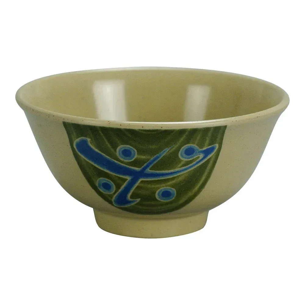 Yanco China compact sand melamine rice bowl for individual servings in Japanese restaurants, lightweight yet durable melamine for everyday use.