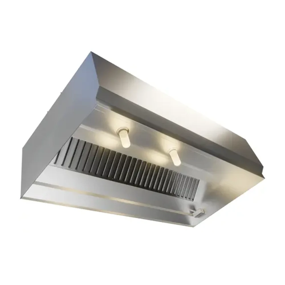 KitchenCore Series 6 ft x 4 ft Type 1 Commercial Kitchen Hood Only, 18 Gauge, Stainless Steel