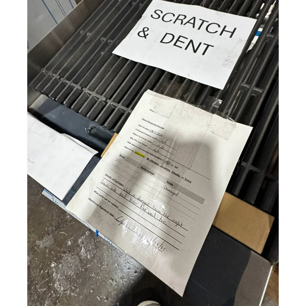 Used 24" Charbroiler with 2 Burners, Liquid Propane, 70,000 BTU, 1 Year Warranty