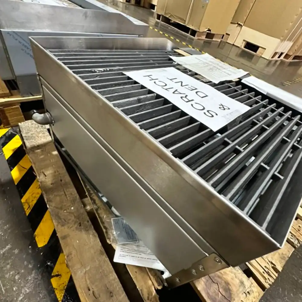 Used 24" Charbroiler with 2 Burners, Liquid Propane, 70,000 BTU, 1 Year Warranty