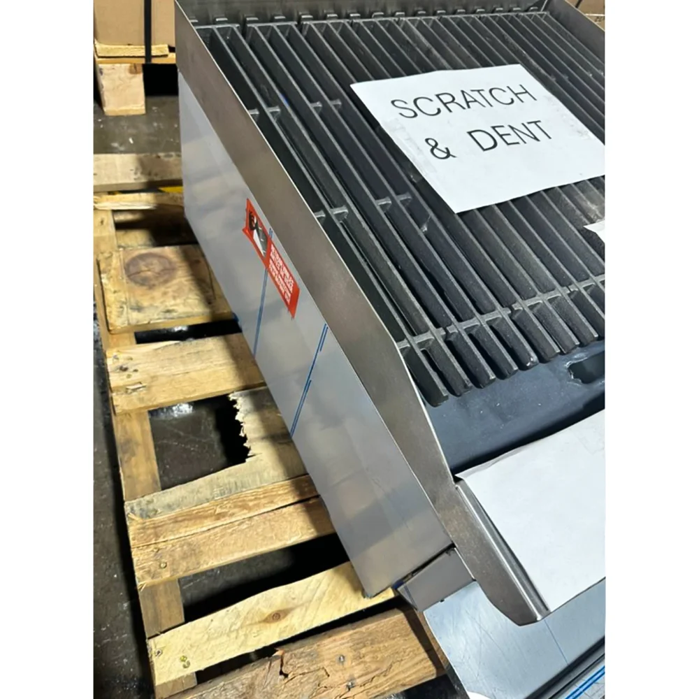 Used 24" Charbroiler with 2 Burners, Liquid Propane, 70,000 BTU, 1 Year Warranty