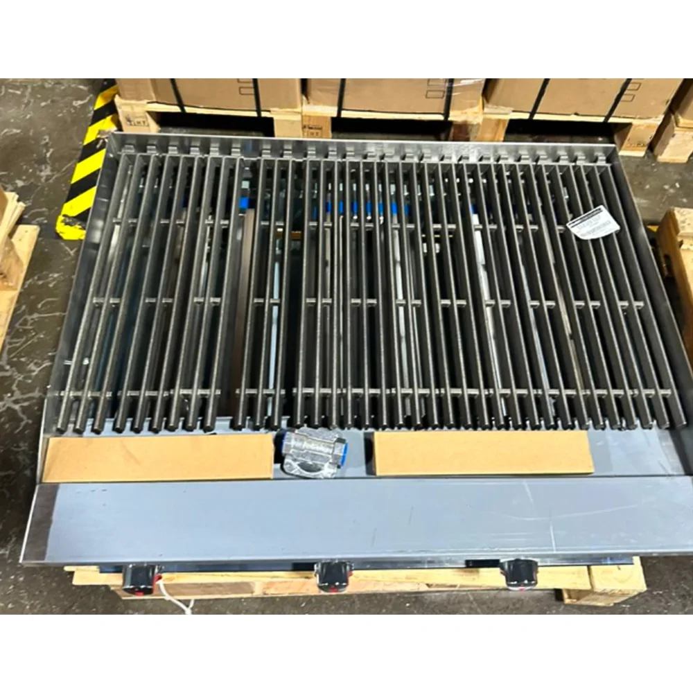 Used 36" Charbroiler with 3 Burners, Natural Gas, 105,000 BTU, 1 Year Warranty