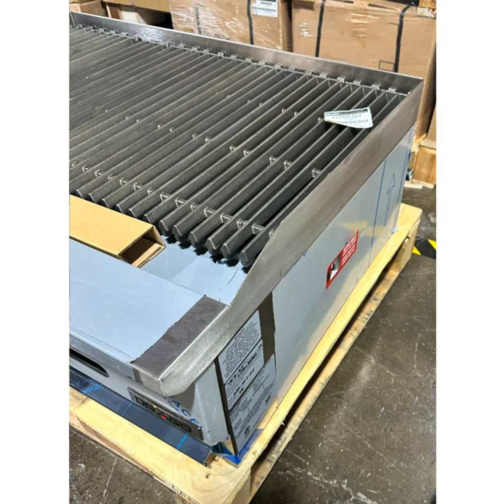 Used 36" Charbroiler with 3 Burners, Natural Gas, 105,000 BTU, 1 Year Warranty