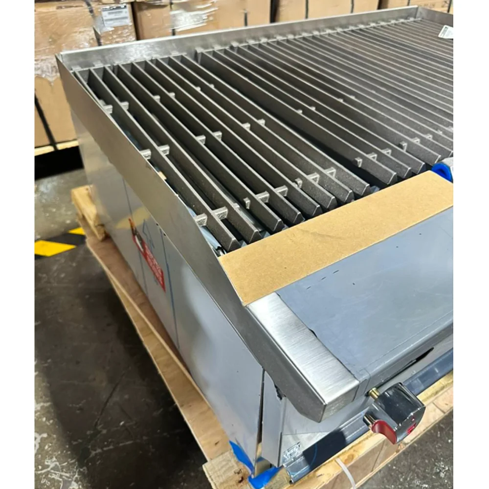 Used 36" Charbroiler with 3 Burners, Natural Gas, 105,000 BTU, 1 Year Warranty