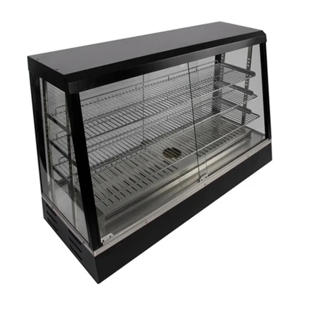 KitchenCore Series 26" Countertop Hot Food Display Case, 1400W, Stainless Steel, Pass Through, 1 Year Warranty