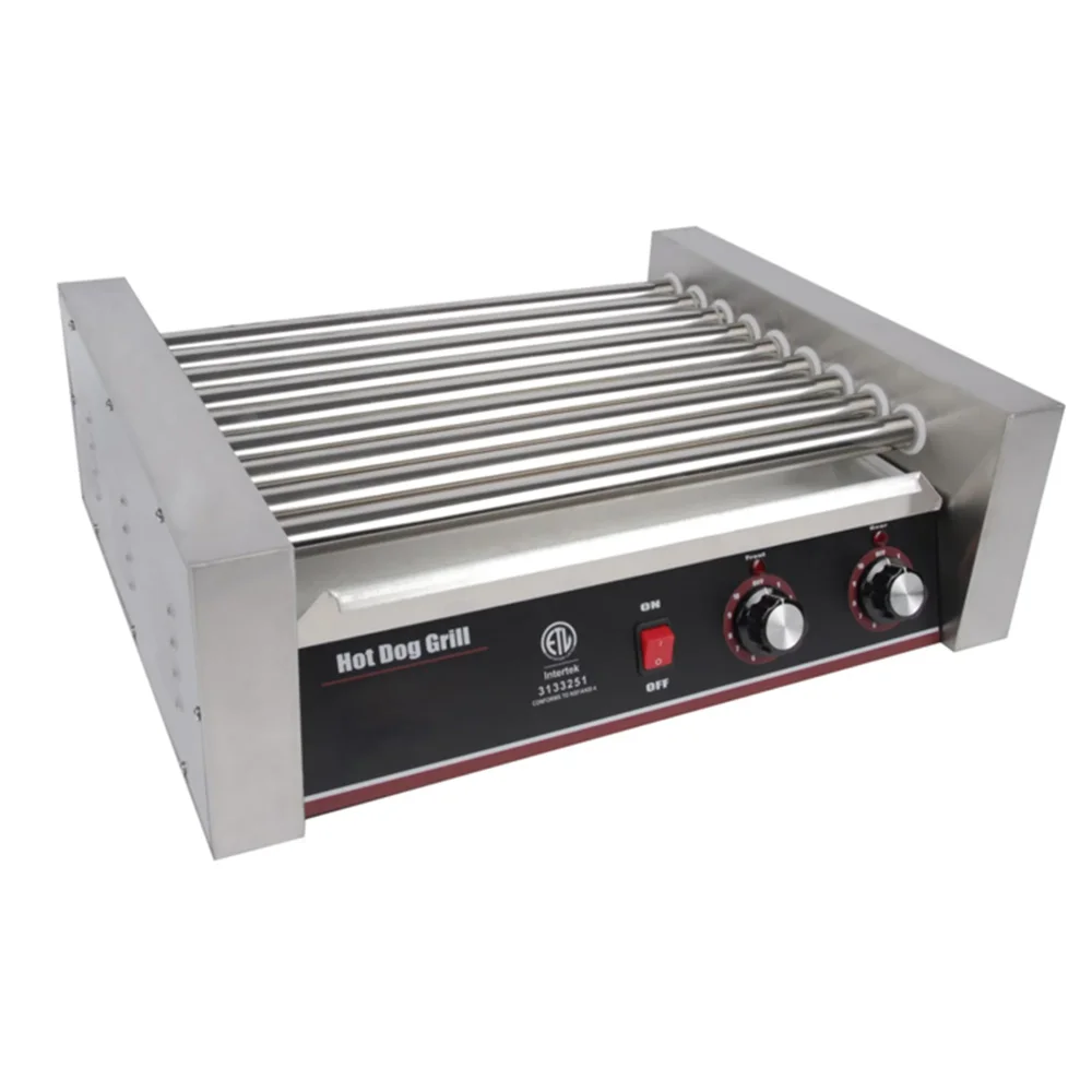 KitchenCore Series Countertop 30 Hot Dog Roller Grill, Dual-Zone Heating, 1000W, 1 Year Warranty