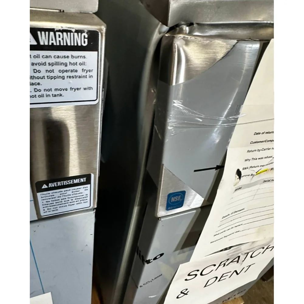 Used  40 lbs Commercial Gas Fryer, Liquid Propane, 105,000 BTU, 1 Year Warranty