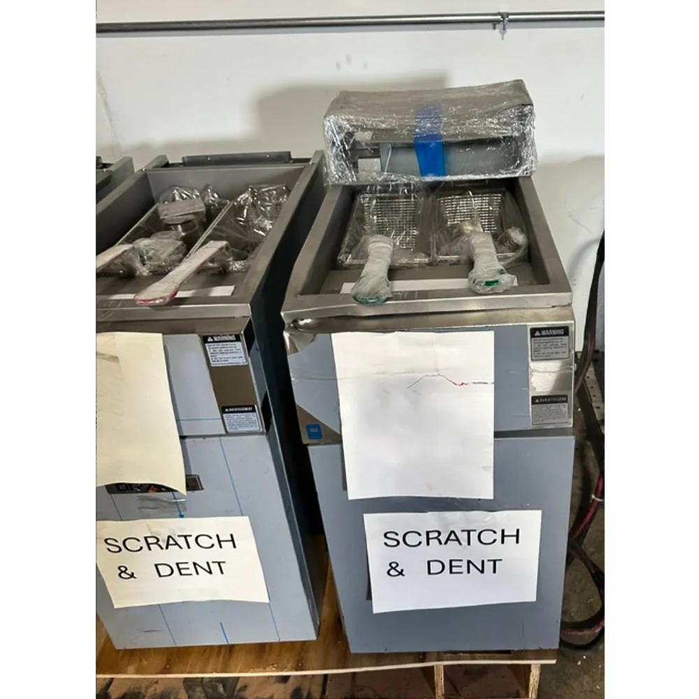 Used  40 lbs Commercial Gas Fryer, Liquid Propane, 105,000 BTU, 1 Year Warranty