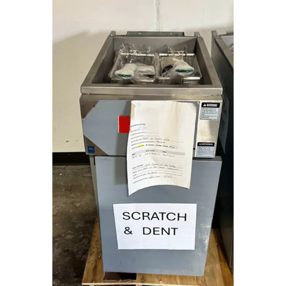 Used  40 lbs Commercial Gas Fryer, Liquid Propane, 105,000 BTU, 1 Year Warranty