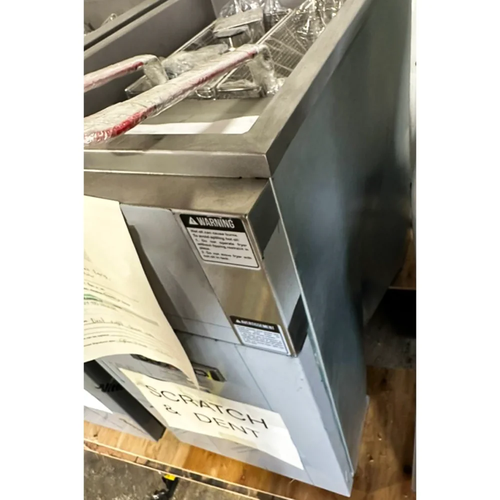 Used  40 lbs Commercial Gas Fryer, Liquid Propane, 105,000 BTU, 1 Year Warranty