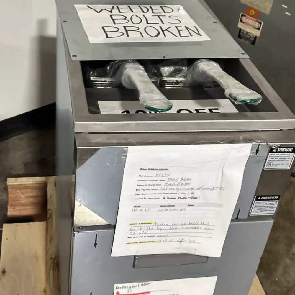 Used  40 lbs Commercial Gas Fryer, Liquid Propane, 105,000 BTU, 1 Year Warranty