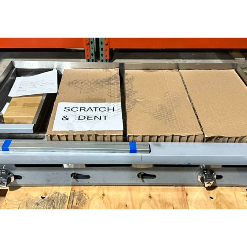 Used 48" Gas Griddle, 1/2" Plate, 4 Burners, 120000 BTU, Liquid Propane, 1 Year Warranty