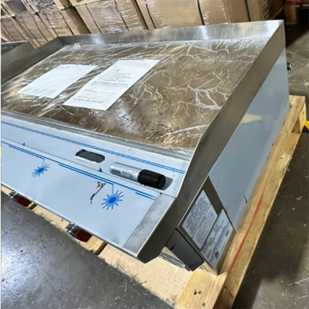 Used 48" Gas Griddle, 3/4" Plate, 2 Burners, 70000 BTU, Liquid Propane, 1 Year Warranty