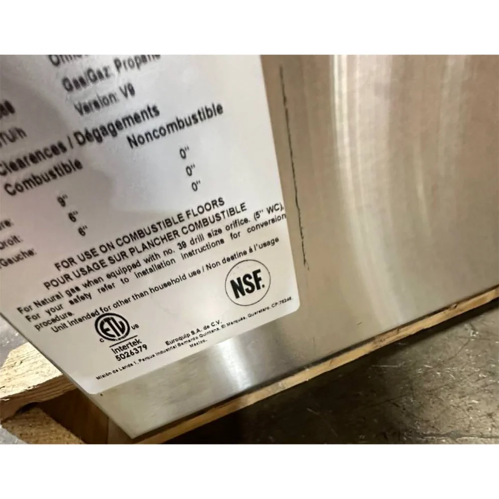 Used 48" Gas Griddle, 3/4" Plate, 2 Burners, 70000 BTU, Liquid Propane, 1 Year Warranty