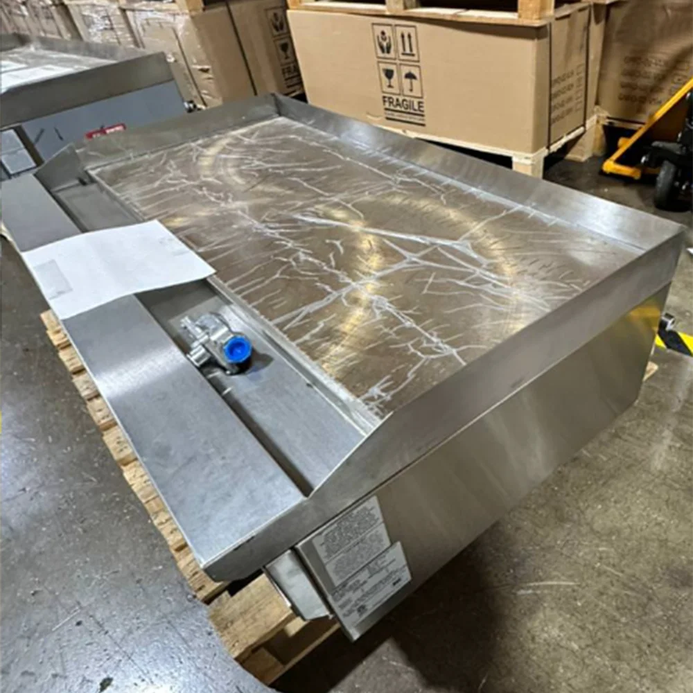 Used 48" Gas Griddle, 3/4" Plate, 2 Burners, 70000 BTU, Liquid Propane, 1 Year Warranty