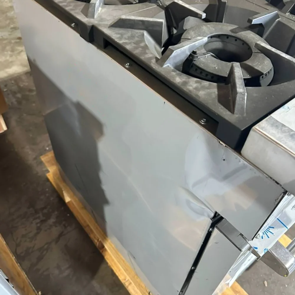 Used 36" Commercial Gas Range, 6 Open Burners and 1 Oven, Natural Gas, 1 Year Warranty