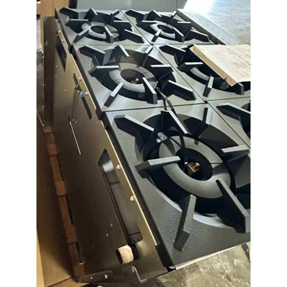 Used 36" Commercial Gas Range, 6 Open Burners and 1 Oven, Natural Gas, 1 Year Warranty