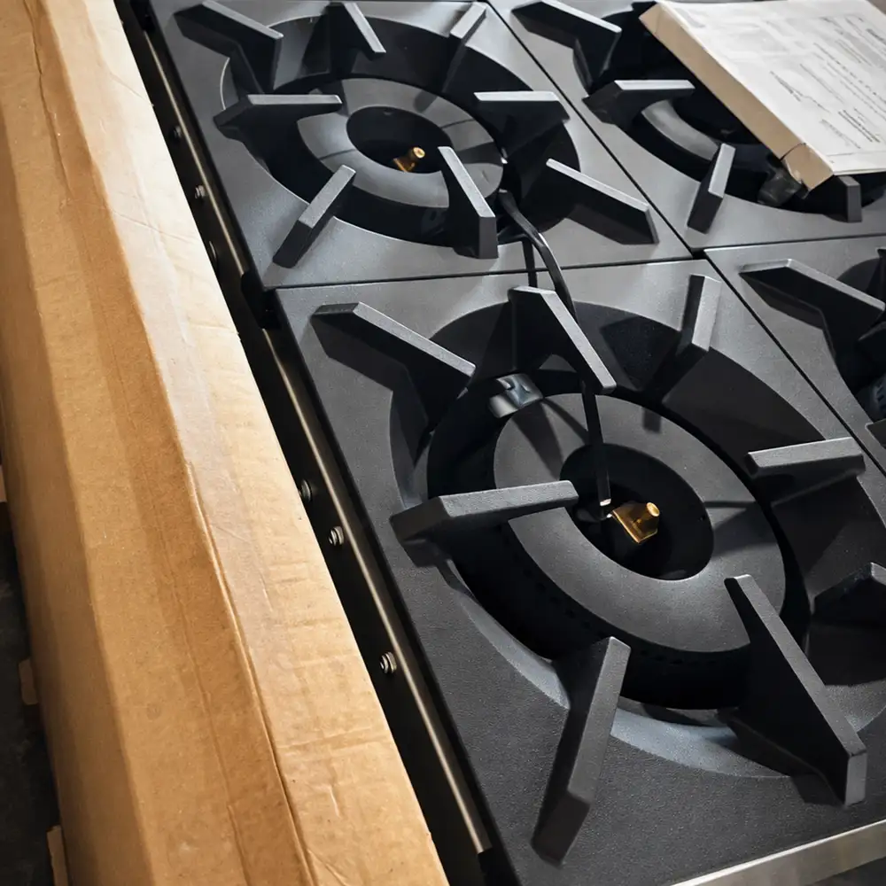 Used 36" Commercial Gas Range, 6 Open Burners and 1 Oven, Natural Gas, 1 Year Warranty