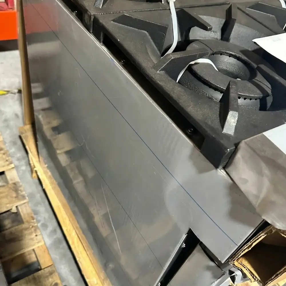 Used 24" Commercial Gas Range, 4 Open Burners and 1 Oven, Liquid Propane, 1 Year Warranty