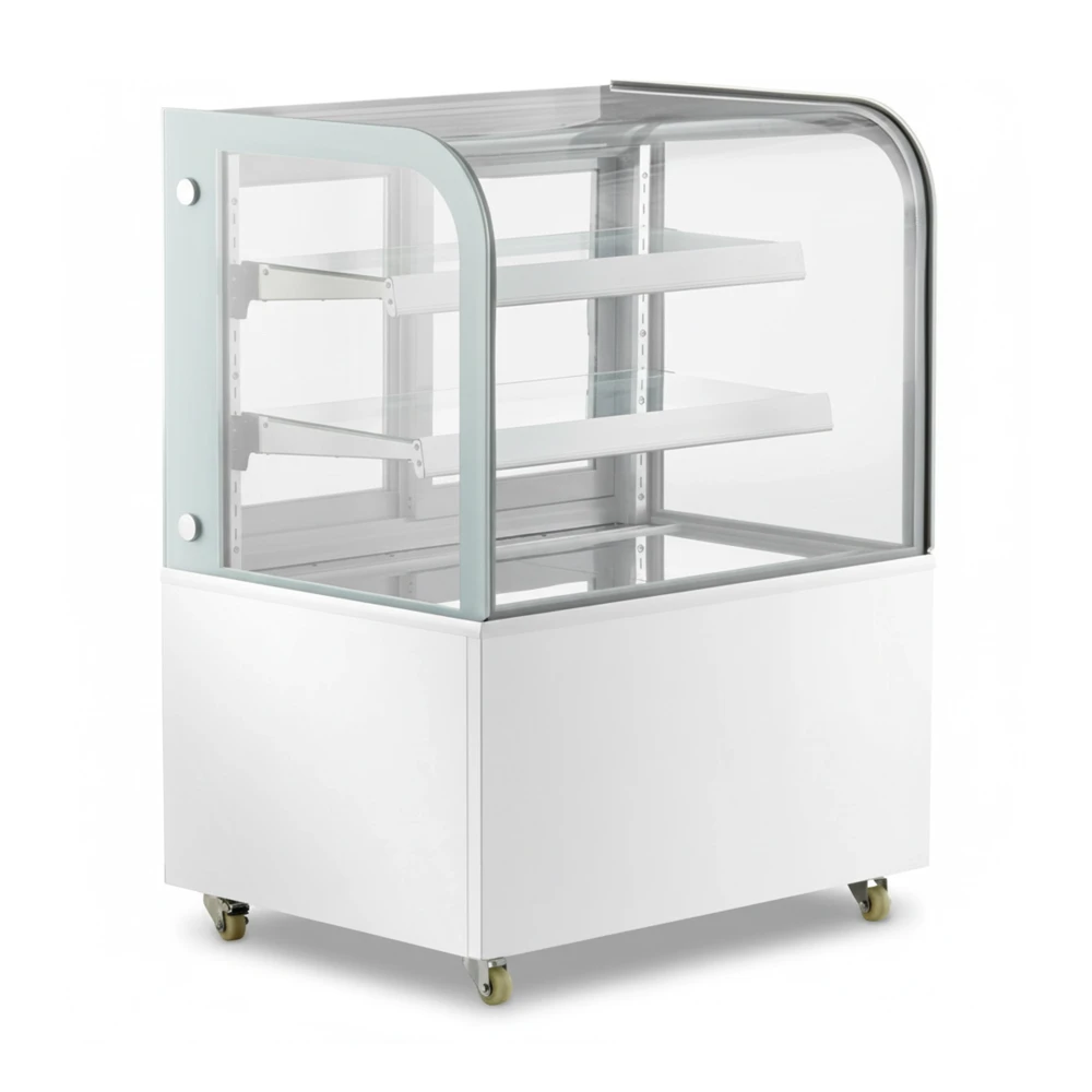 ChefPro Series 36" Dry Bakery Display Case, LED Lighting, 2 Shelves, White