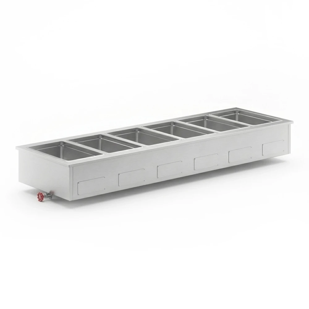 ChefPro Series 6 Pan Full Size, Drop-In Hot Food Well with Thermostatic Controls, 208-240V