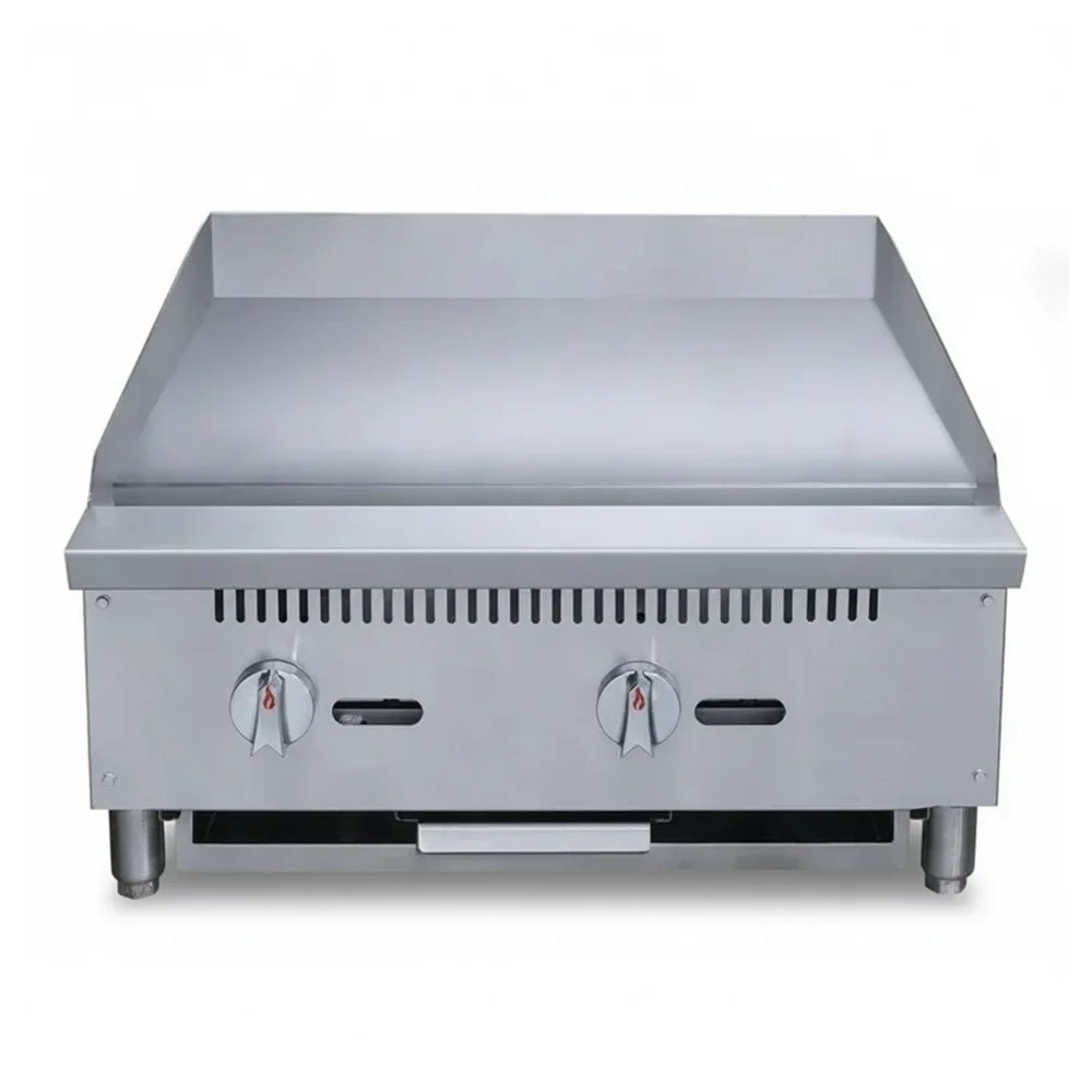 KitchenCore Series 24" Countertop Gas Griddle with 2 Burners, 60,000 BTU - Convertible