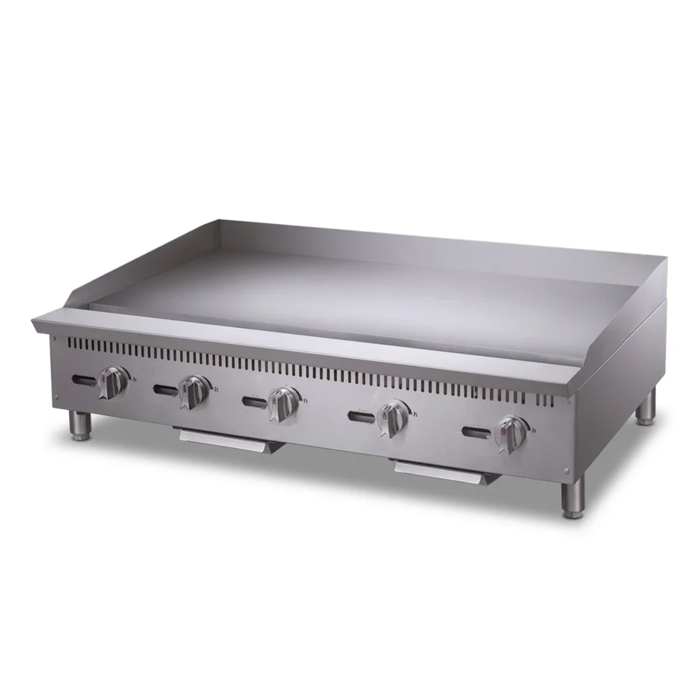 KitchenCore Series 60" Countertop Gas Griddle with 5 Burners, 150,000 BTU - Convertible