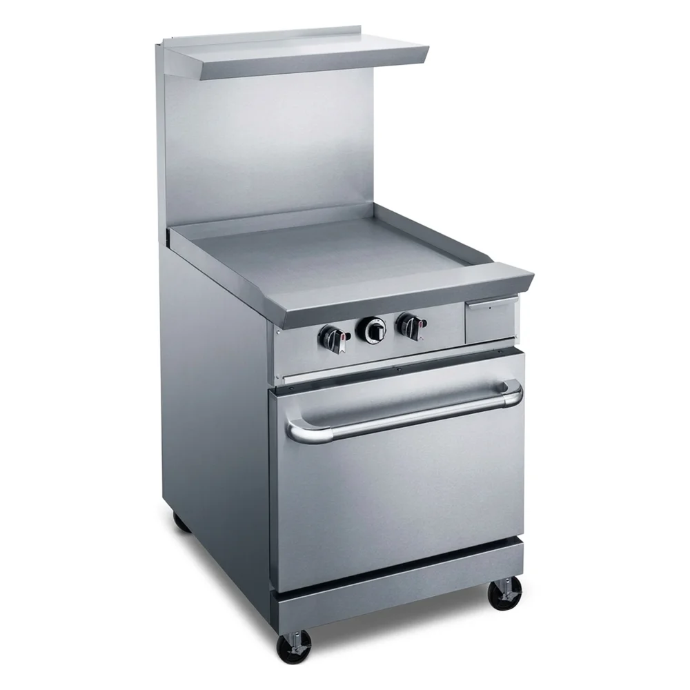 KitchenCore Series 24" Gas Range with 1 Oven & 24" Griddle, 82,000 BTU - Convertible