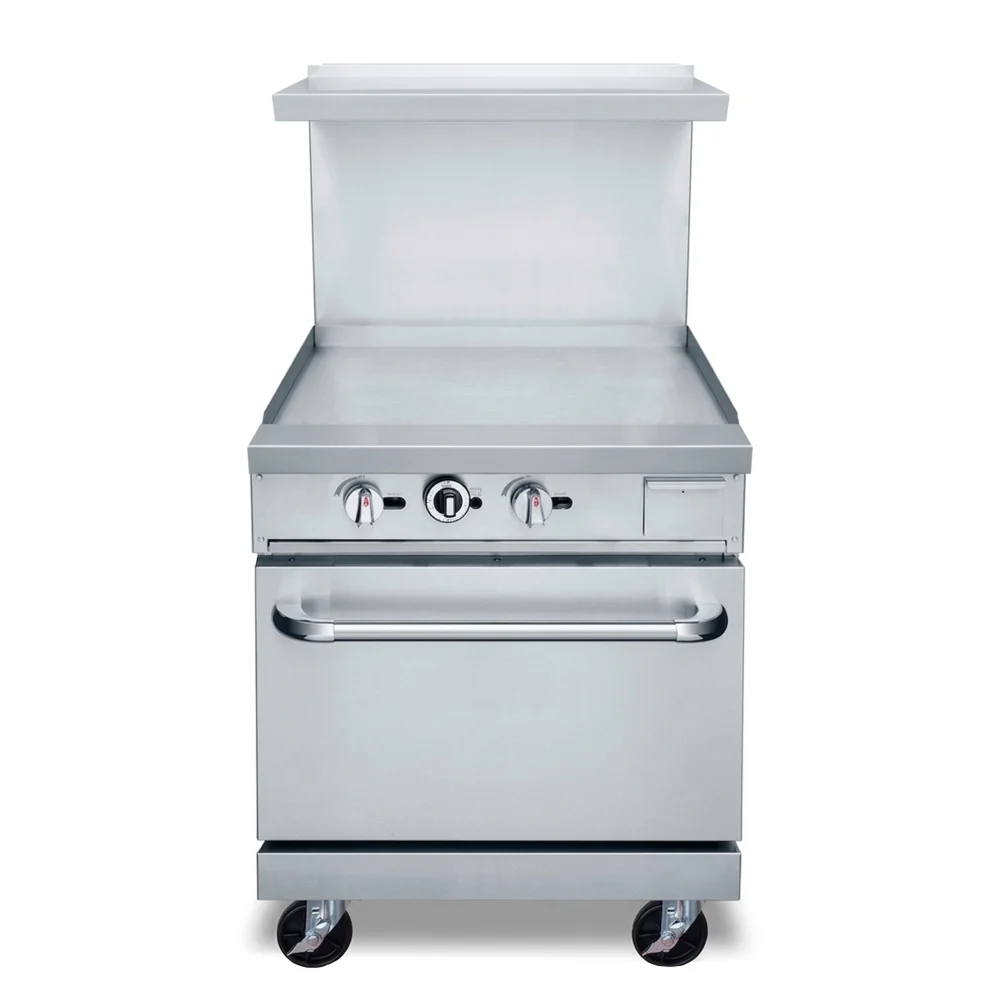 KitchenCore Series 24" Gas Range with 1 Oven & 24" Griddle, 82,000 BTU - Convertible