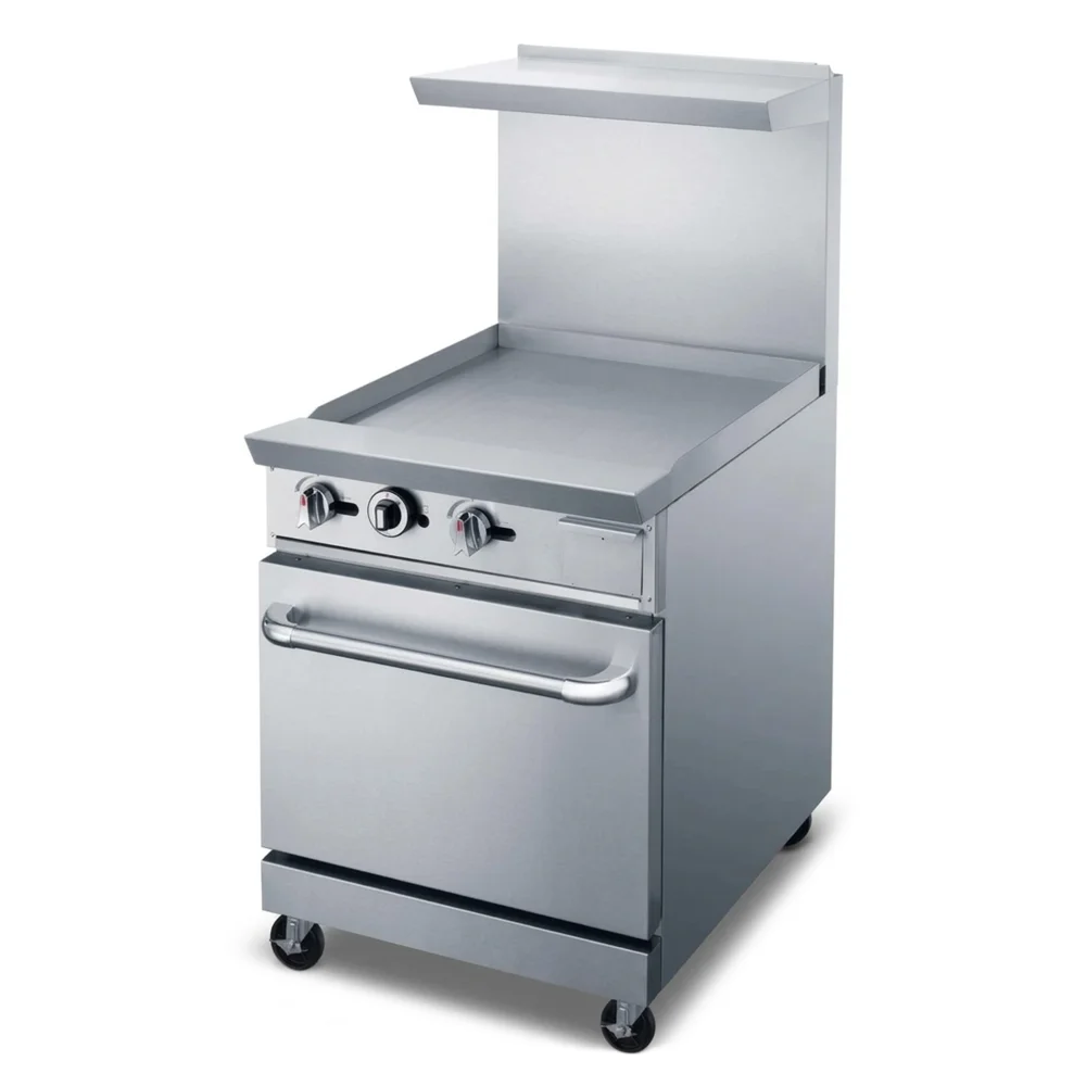 KitchenCore Series 24" Gas Range with 1 Oven & 24" Griddle, 82,000 BTU - Convertible