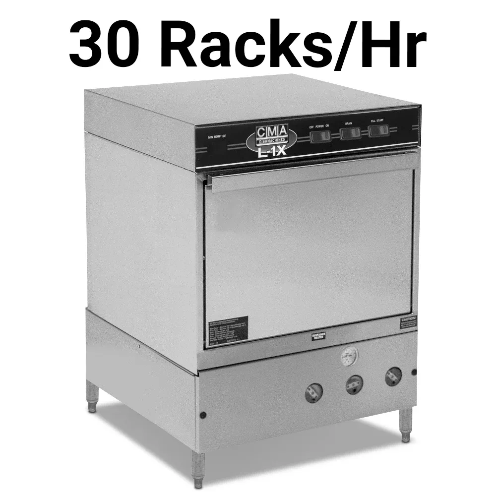 Low-temp CMA undercounter dishwasher with heater ideal for small restaurants and cafescompact, quiet design delivers reliable low-temp sanitizing.
