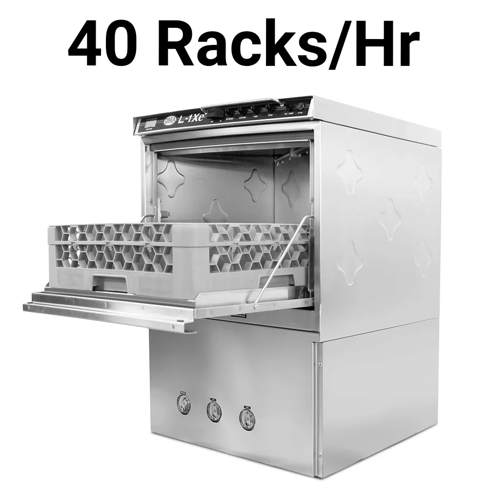 Low-temp energy-efficient CMA undercounter dishwasher with heater for eco-conscious cafes and water-saving for daily glassware cleaning.